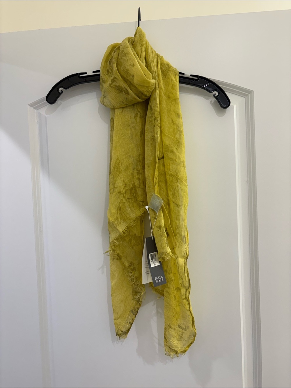 NWT Eileen Fisher Olive-Yellow Lightweight Scarf
